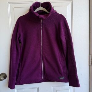 Calvin Klein Fleece Jacket | Women’s Small Petite |‎ Plum | Full Zip(Broken Zip)